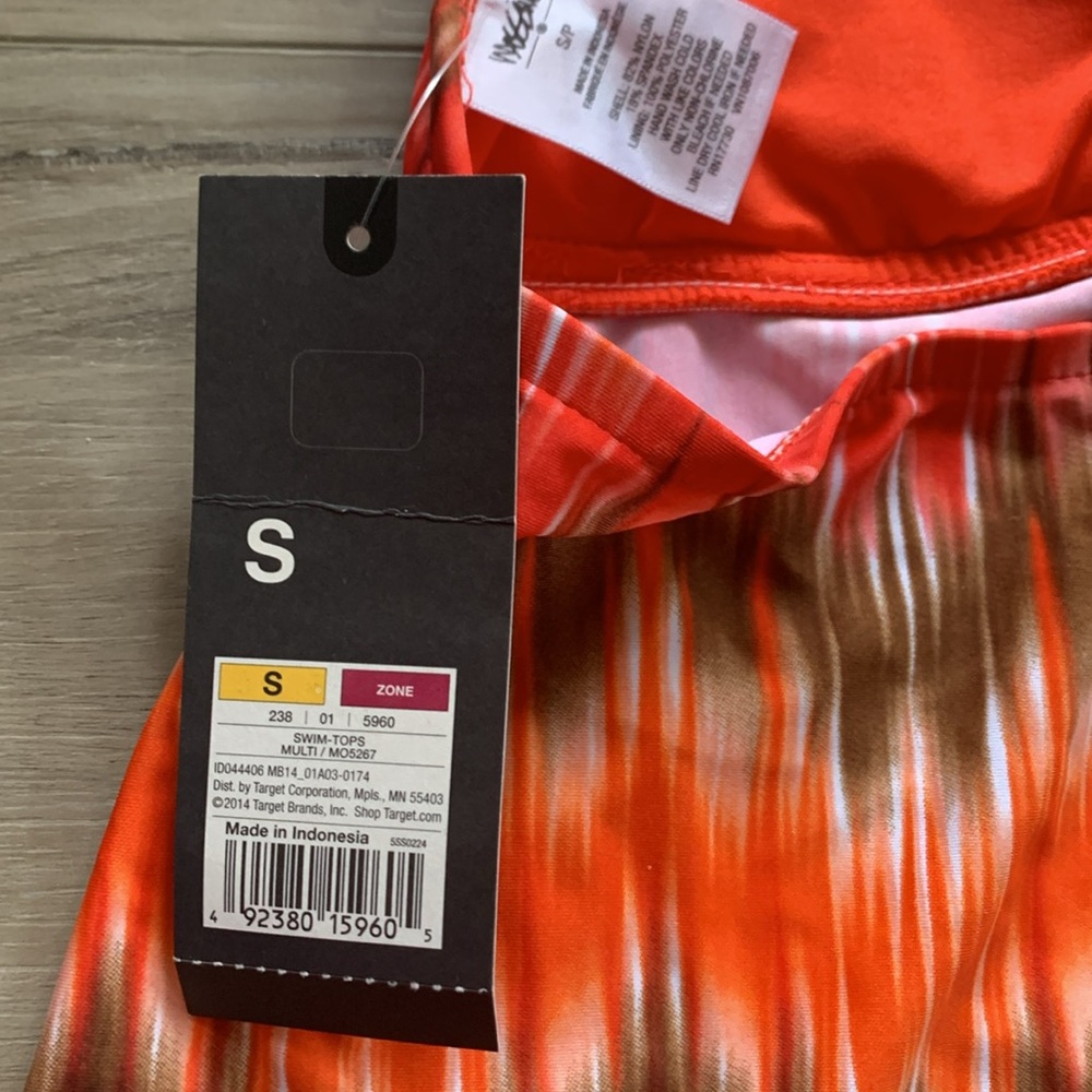 NWT Target Mossimo Orange and Brown Bikini Bottoms S Top & M Bottom - Picture 8 of 14